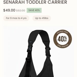 Black Toddler Sling Carrier